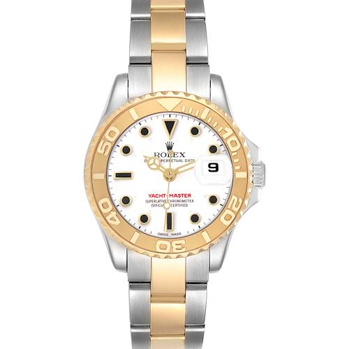 Photo of Rolex Yachtmaster 29 Steel Yellow Gold White Dial Ladies Watch 169623