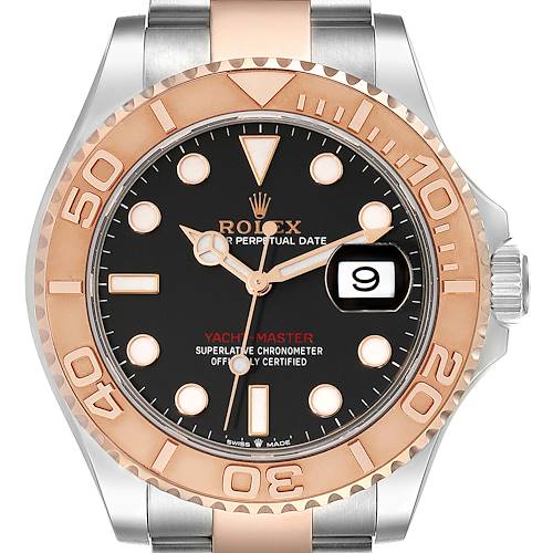 Photo of Rolex Yachtmaster Rose Gold Steel Rolesor Mens Watch 126621 Box Card