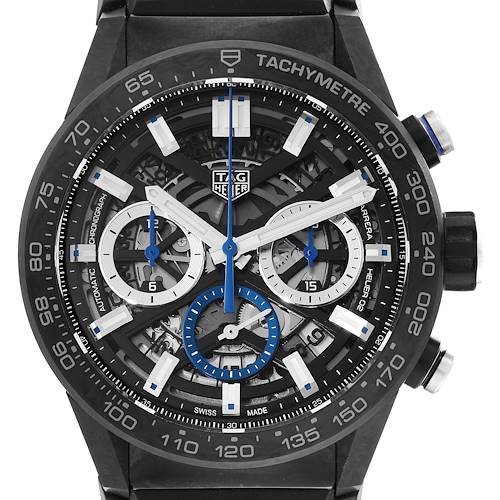 Photo of Tag Heuer Carrera Chronograph Limited Edition Steel Carbon Mens Watch CBG2017