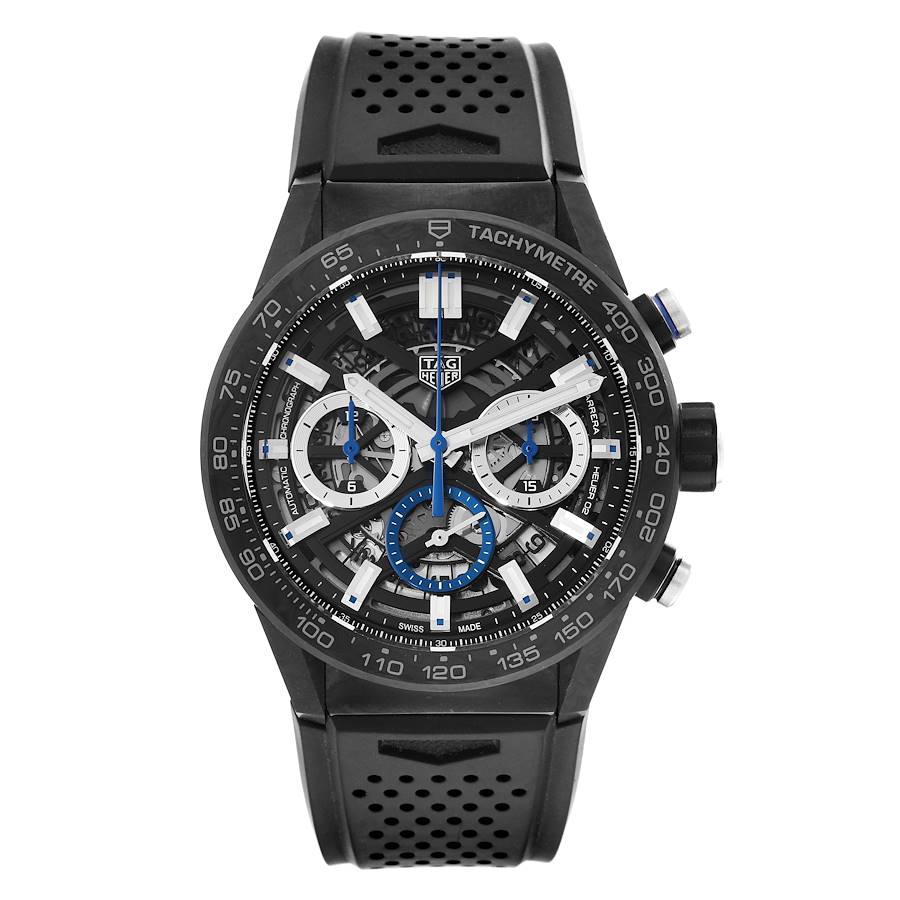 専用TAG Heuer Carrera クロノグラフ ブラック TAG Heuer Carrera Heuer 02 Automatic Mens Black Steel Watch