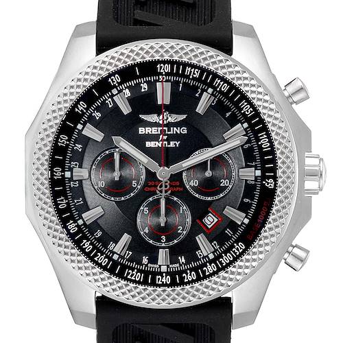 Photo of Breitling Bentley Barnato 49mm Black Red Dial Steel Mens Watch A25368