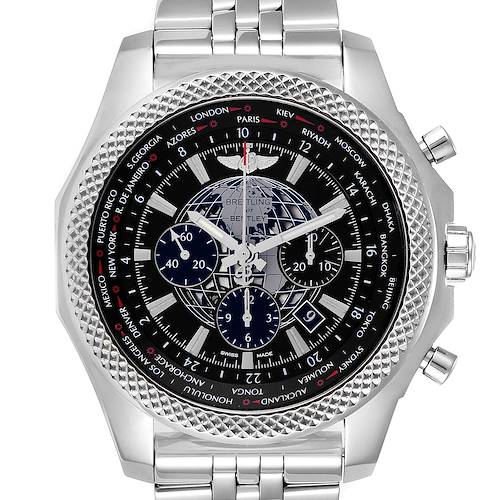 Photo of Breitling Bentley GMT B05 Unitime Black Dial Mens Watch AB0521 Box Card