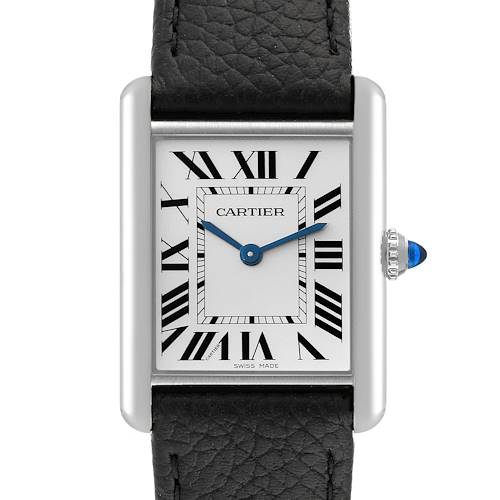 Photo of Cartier Tank Must Large Steel Silver Dial Ladies Watch WSTA0041 Box Card
