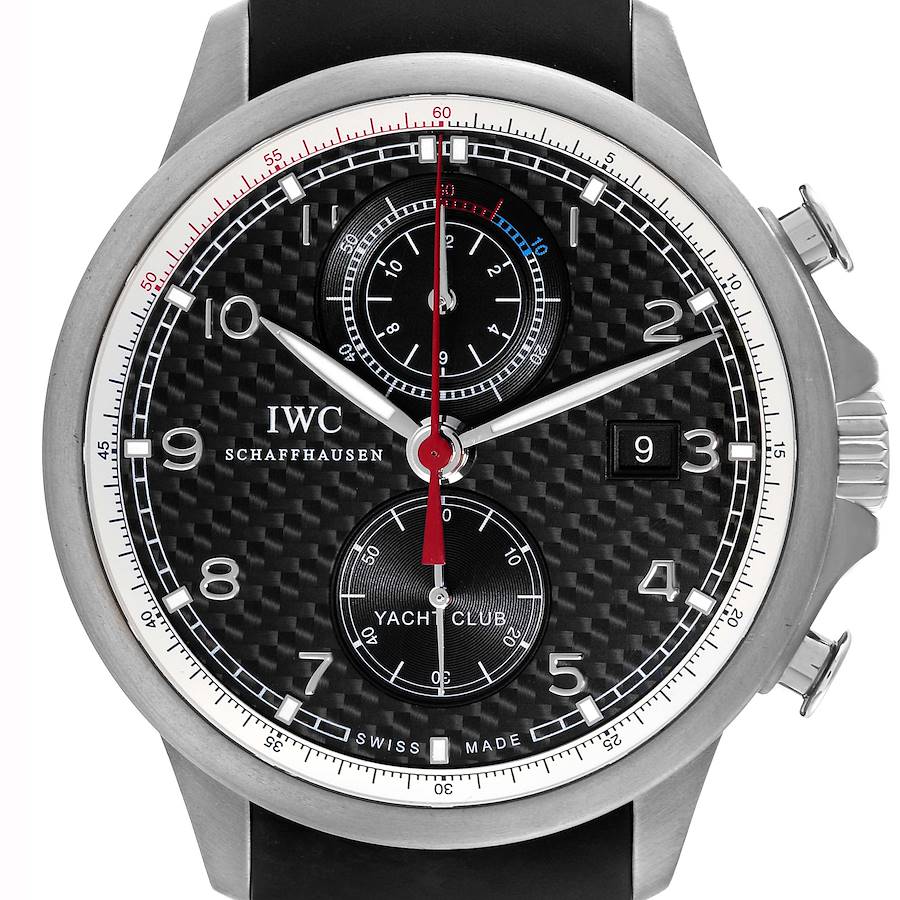 IWC Portuguese Yacht Club Carbon Dial Titanium Mens Watch IW390212 SwissWatchExpo