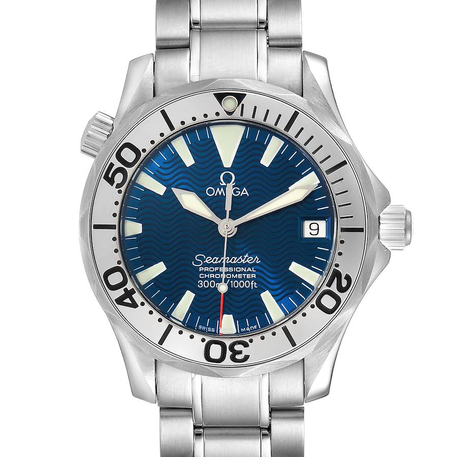 Omega Seamaster Midsize 36mm Blue Dial Steel Mens Watch 2253.80.00 SwissWatchExpo