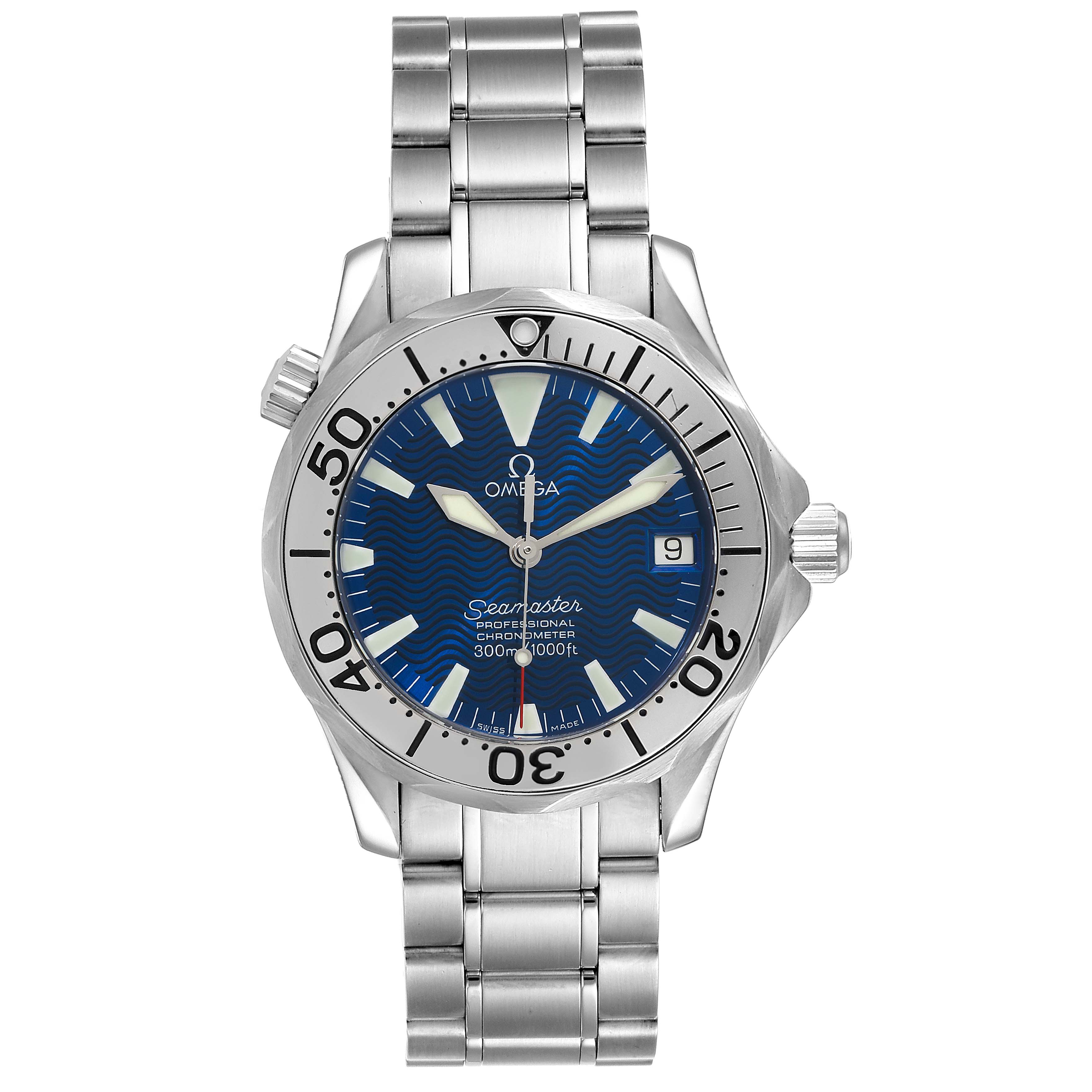 Omega Seamaster Midsize 300M Blue Dial Steel Mens Watch 2253.80.00 ...