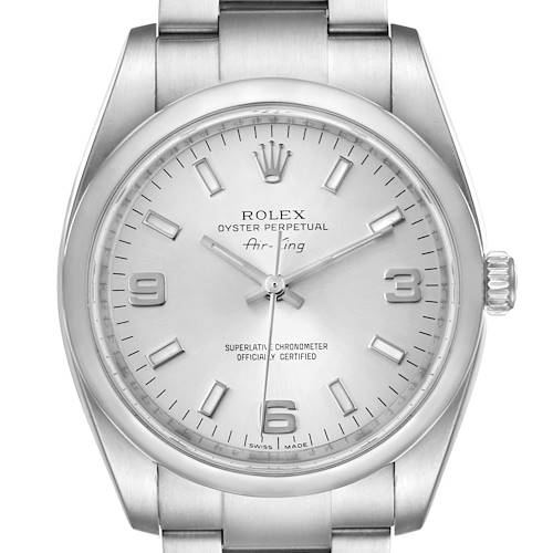 Photo of Rolex Airking Oyster Perpetual Silver Dial Steel Mens Watch 114200
