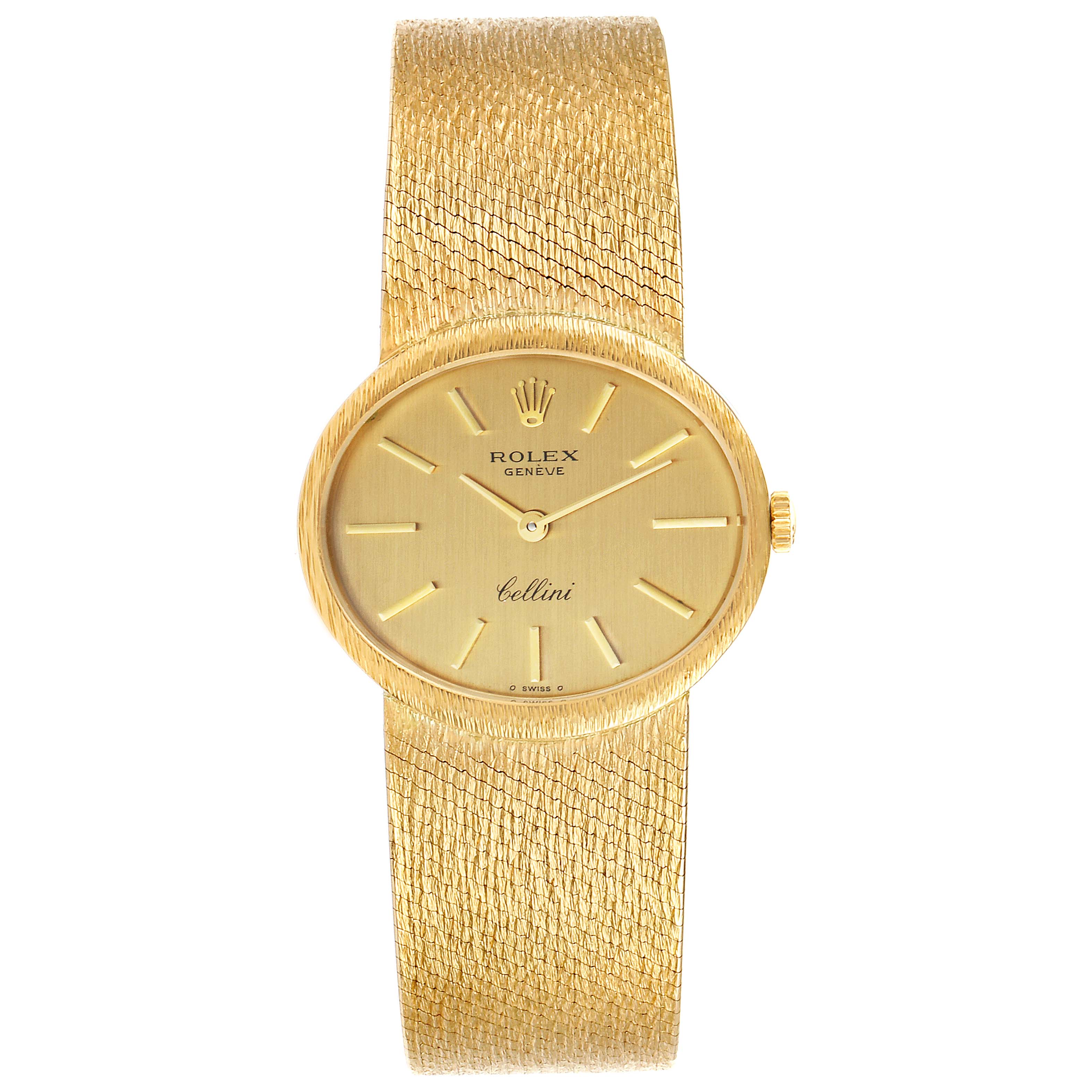 Rolex Cellini 18k Yellow Gold Champagne Dial Vintage Cocktail Ladies ...