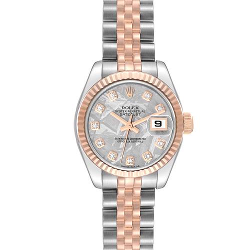 Photo of NOT FOR SALE Rolex Datejust Steel Rose Gold Meteorite Diamond Ladies Watch 179171 PARTIAL PAYMENT