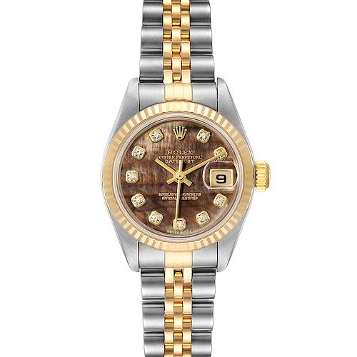 Photo of Rolex Datejust Steel Yellow Gold MOP Diamond Ladies Watch 79173