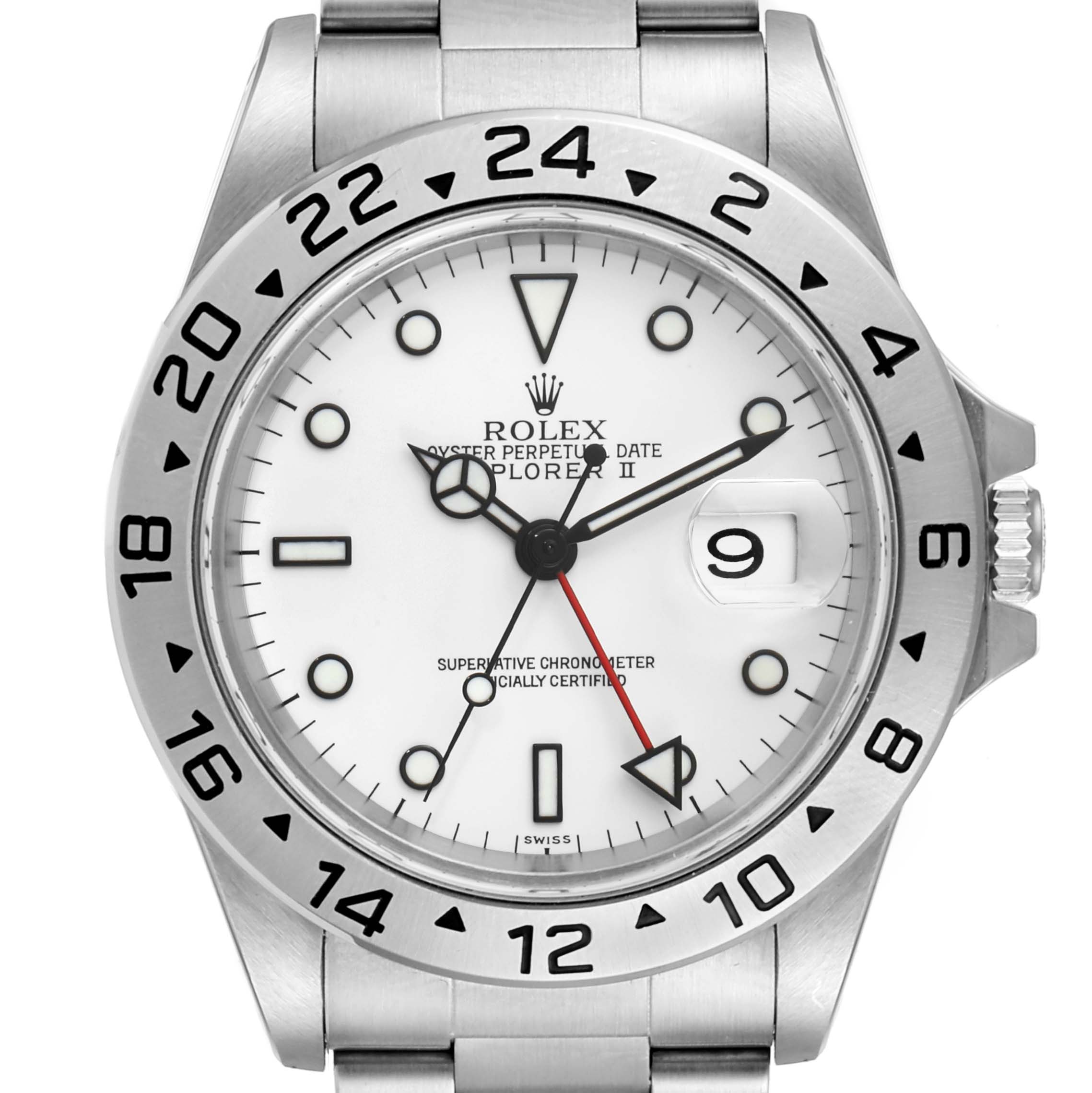 Rolex Explorer II White Dial Automatic Steel Mens Watch 16570 Box ...