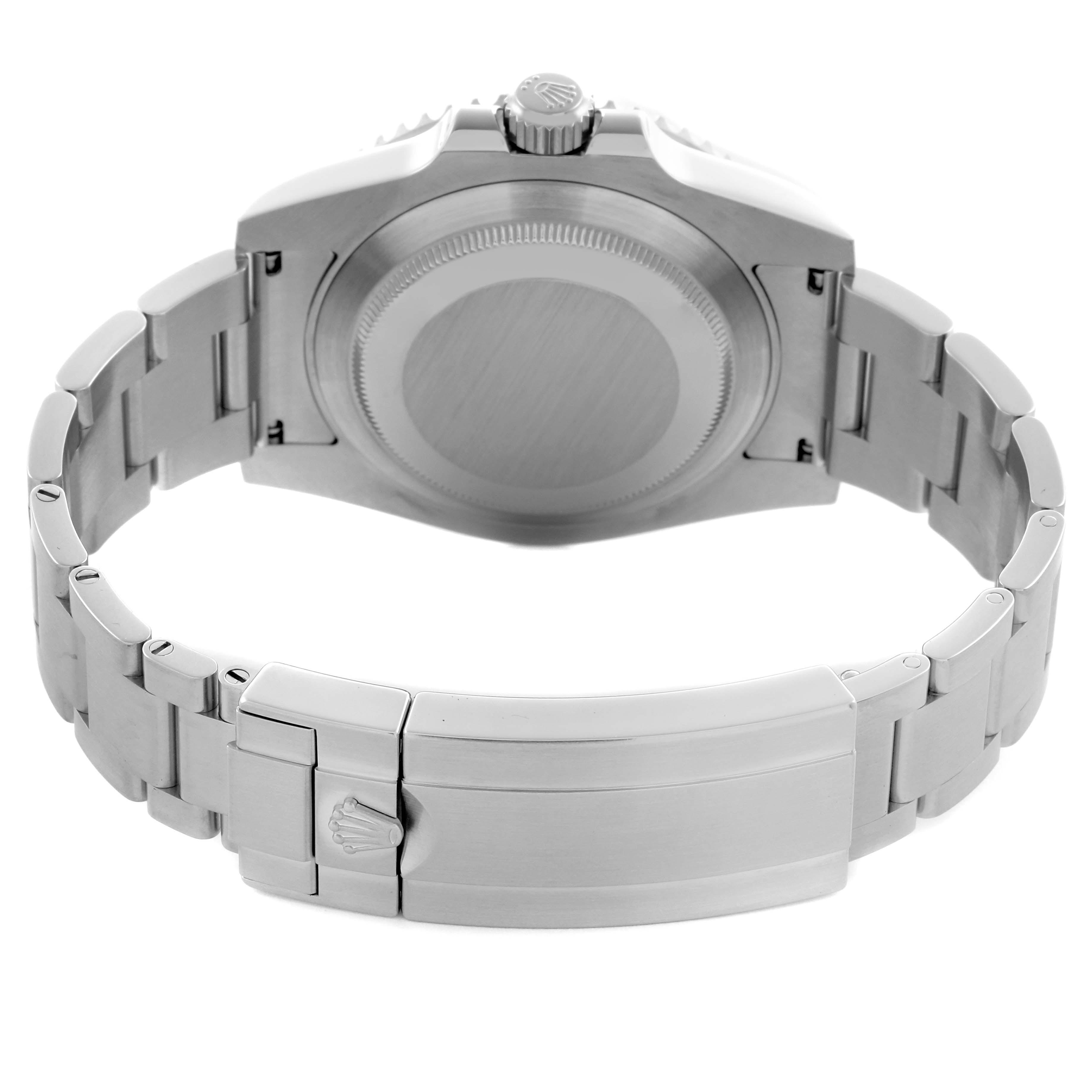 The image shows the back view of a Rolex Submariner 116610 Men's Stainless Steel Black Dial 116610 Men's Stainless Steel Black Dial watch, highlighting the case back and bracelet clasp.