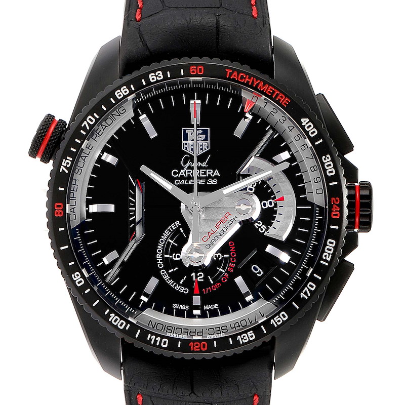 Tag Heuer Grand Carrera RS Caliper PVD Titanium Watch CAV5185 Unworn SwissWatchExpo