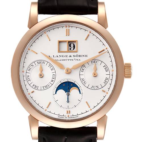 Photo of A. Lange and Sohne Saxonia Annual Calendar Rose Gold Mens Watch 330.032 Papers