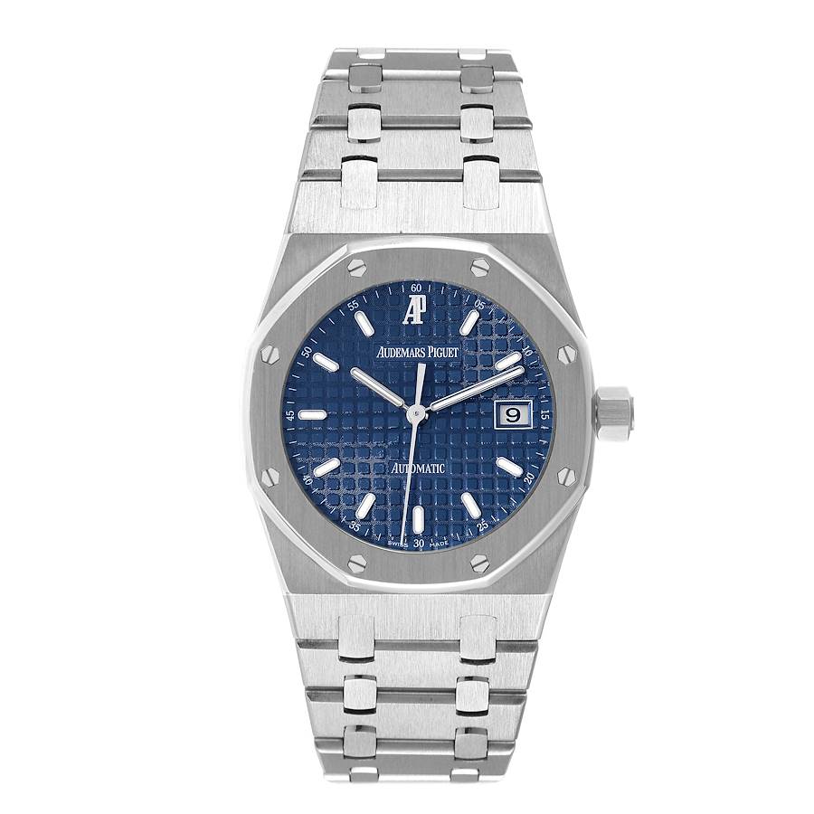 Audemars Piguet Royal Oak Blue Dial Steel Mens Watch 15000ST