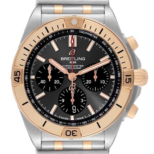 Photo of NOT FOR SALE Breitling Chronomat B01 Steel Rose Gold Grey Dial Mens Watch UB0134 Box Card PARTIAL PAYMENT