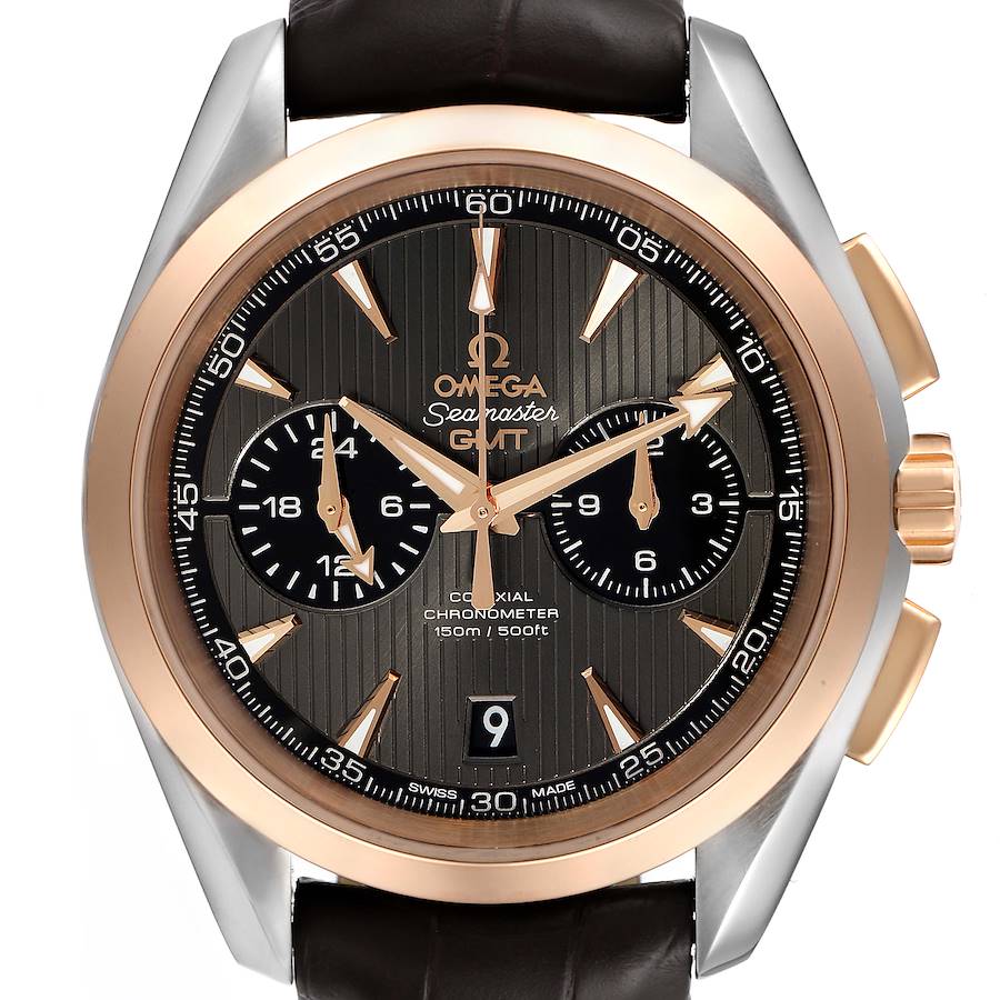 Omega Seamaster Aqua Terra GMT Steel Rose Gold Watch 231.23.43.52.06.001 SwissWatchExpo
