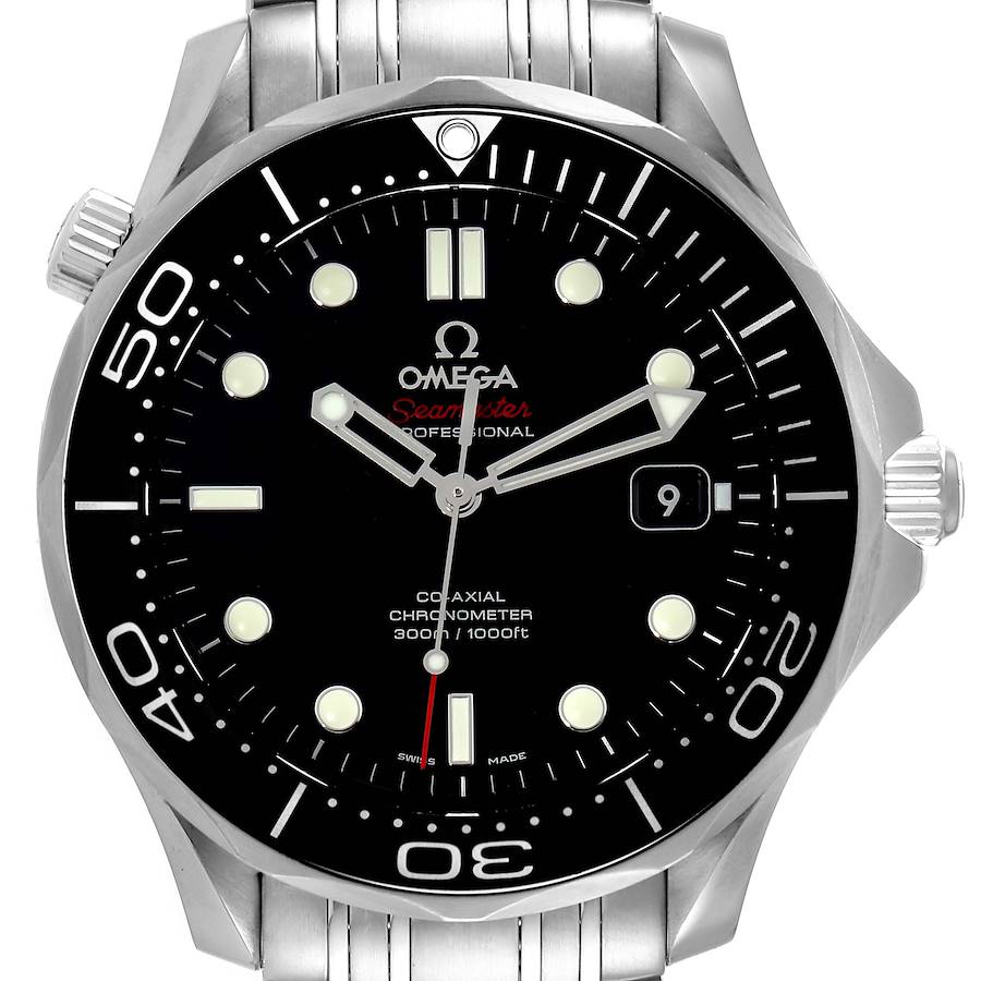 Omega Seamaster Diver 300M Black Dial Mens Watch 212.30.41.20.01.003 Box Card SwissWatchExpo