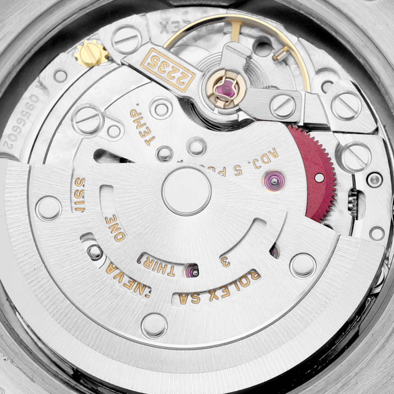 This image shows the internal mechanism and movement parts of the Rolex President 179159 Women's White Gold Silver Dial 179159 Women's White Gold Silver Dial model watch, viewed from the back.