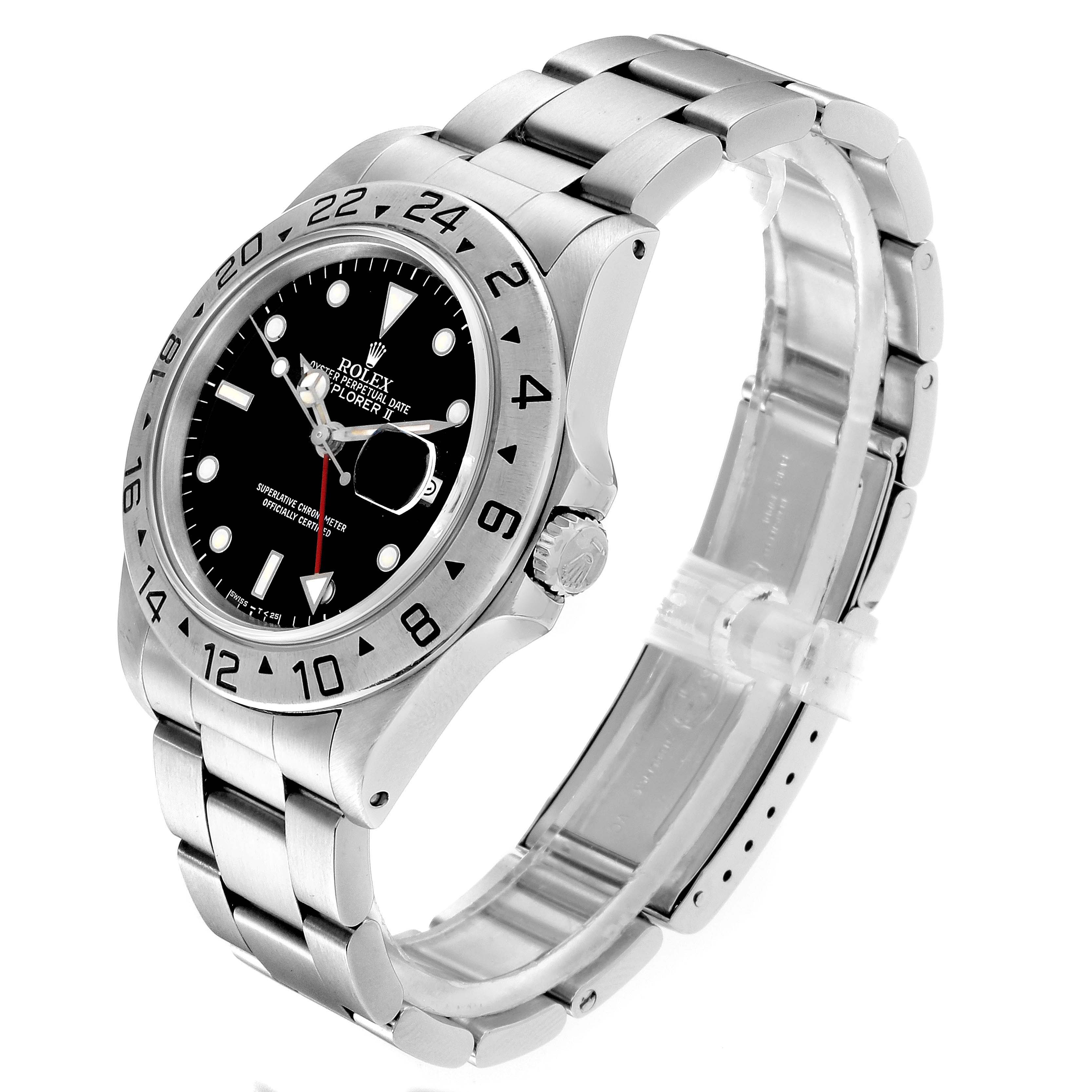 The image shows a Rolex Explorer 16570 Men
s Stainless Steel Black Dial 16570 Men
s Stainless Steel Black Dial watch captured at a three-quarter angle, highlighting the face, bezel, and bracelet.