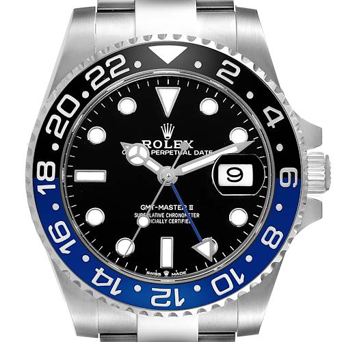 Photo of Rolex GMT Master II Black Blue Batman Bezel Steel Mens Watch 126710 Box Card