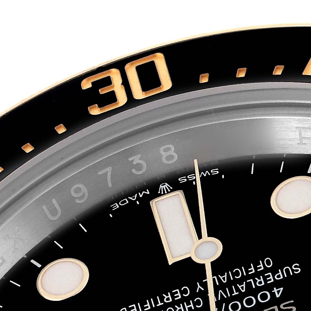 The close-up image shows the bezel, dial, and hour markers of the Rolex Sea-Dweller 126603 Men's Steel and Gold (two tone) Black Dial 126603 Men's Steel and Gold (two tone) Black Dial watch.
