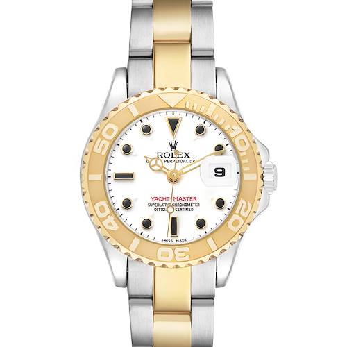 Photo of Rolex Yachtmaster 29 Steel Yellow Gold White Dial Ladies Watch 169623