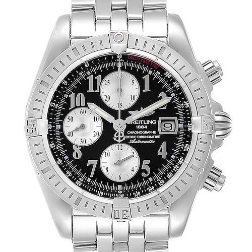 Photo of Breitling Chronomat Evolution Steel Black Dial Steel Mens Watch A13356