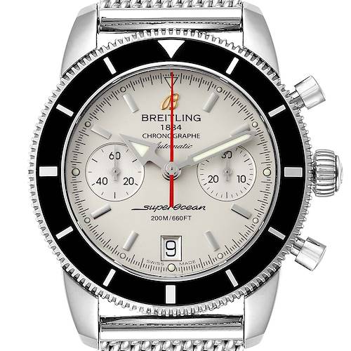 Photo of Breitling SuperOcean Heritage 44 Chrono Silver Dial Watch A23370 Box Card