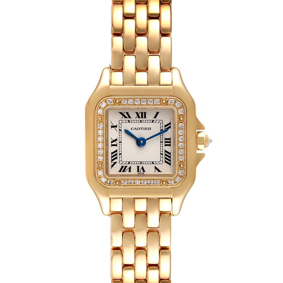 Cartier Panthere Small Yellow Gold Diamond Ladies Watch WJPN0015 Box Papers SwissWatchExpo