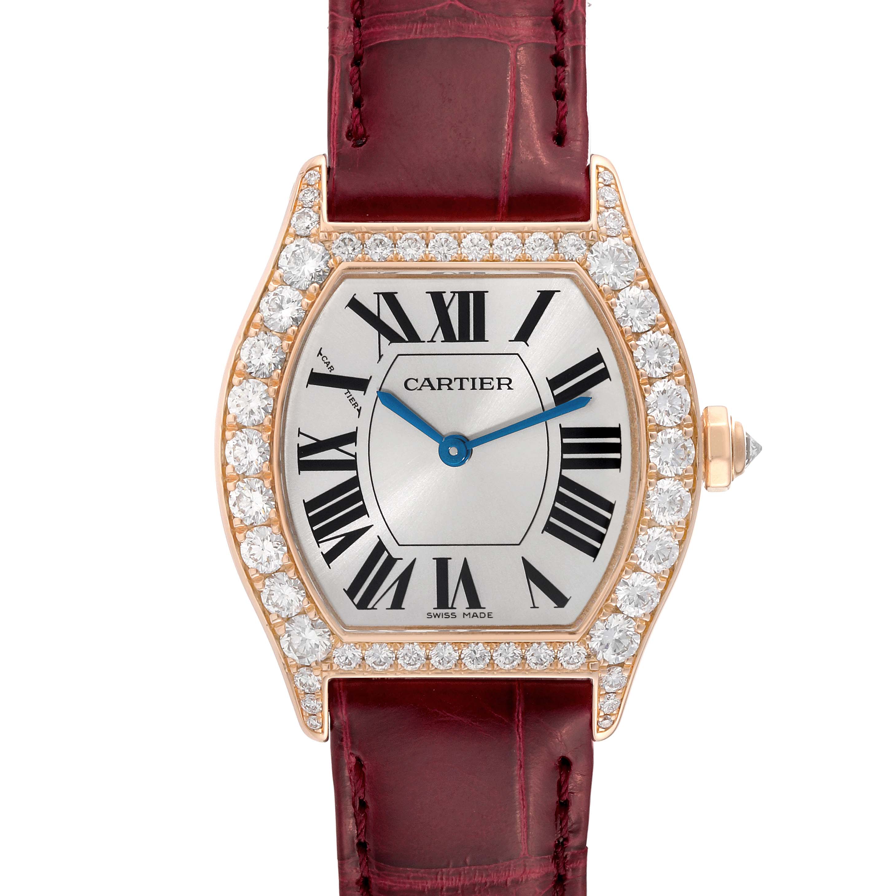 Cartier Tortue Rose Gold Diamond Bezel Ladies Watch WA507031 ...