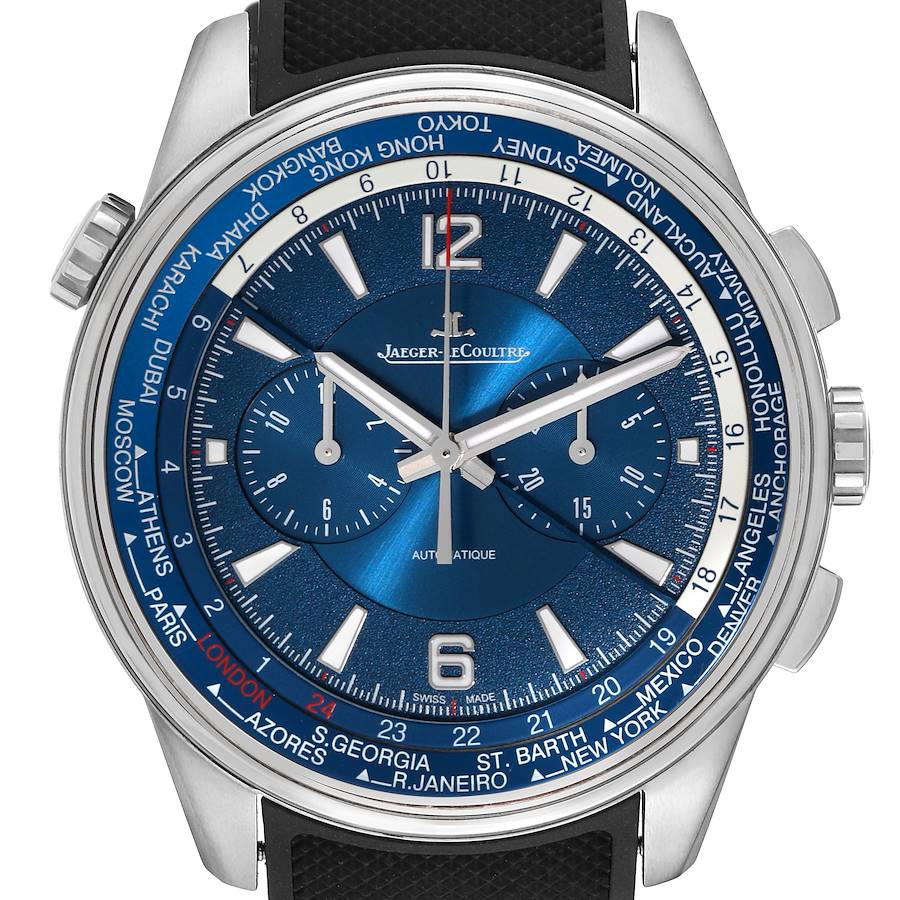 Jaeger LeCoultre Polaris World Time Titanium Mens Watch 844.T.C2.S Q905T480 SwissWatchExpo