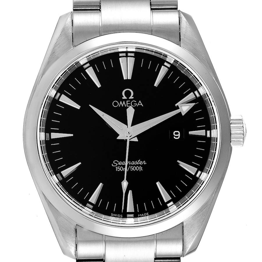 Omega Seamaster Aqua Terra Black Dial Steel Mens Watch 2517.50.00 Box Card SwissWatchExpo