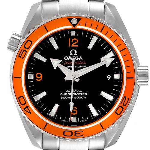 Photo of Omega Seamaster Planet Ocean Orange Bezel Watch 232.30.42.21.01.002 Box Card