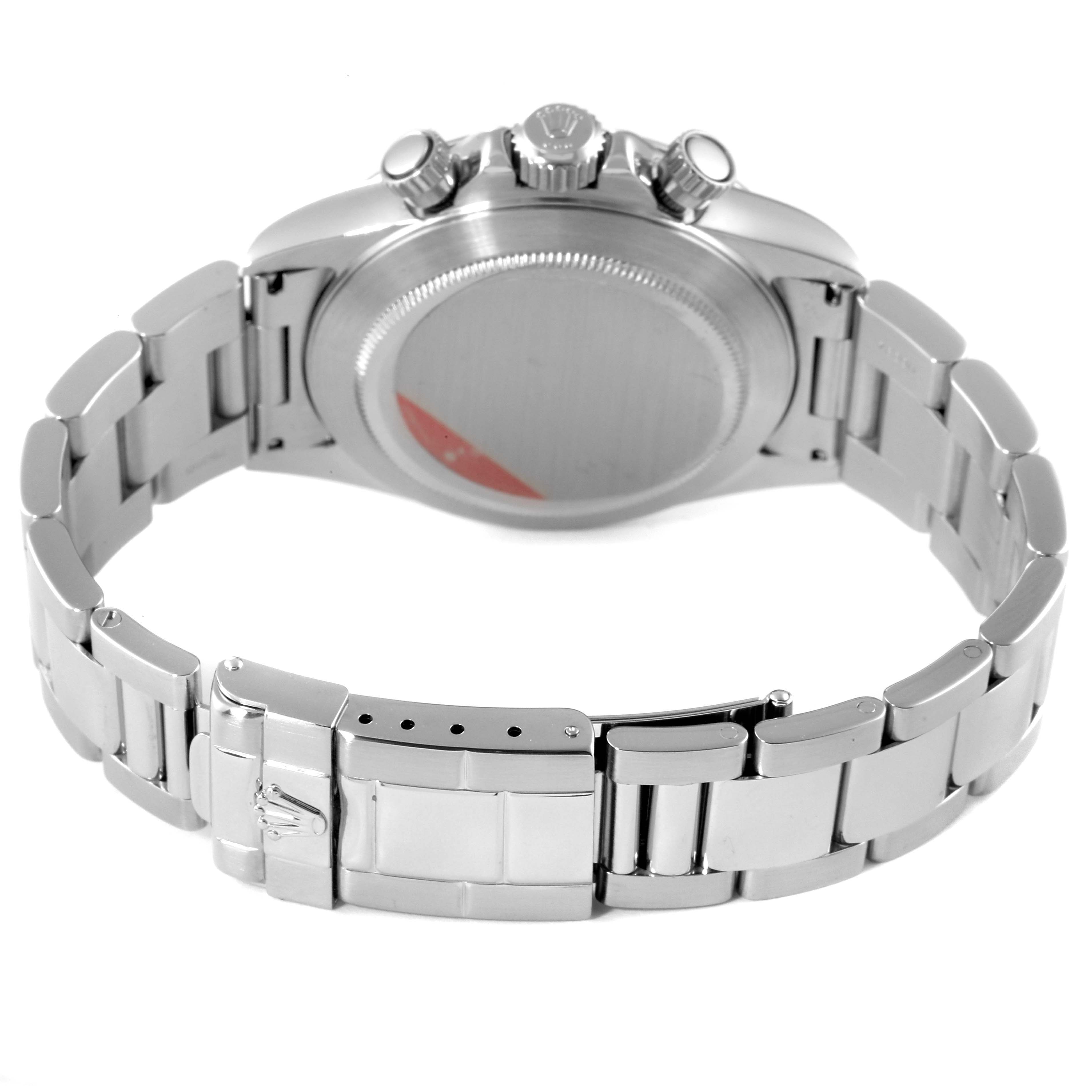 The image shows the back and bracelet clasp of a Rolex Daytona 16520 Men's Stainless Steel White Dial 16520 Men's Stainless Steel White Dial watch, viewed from the rear.