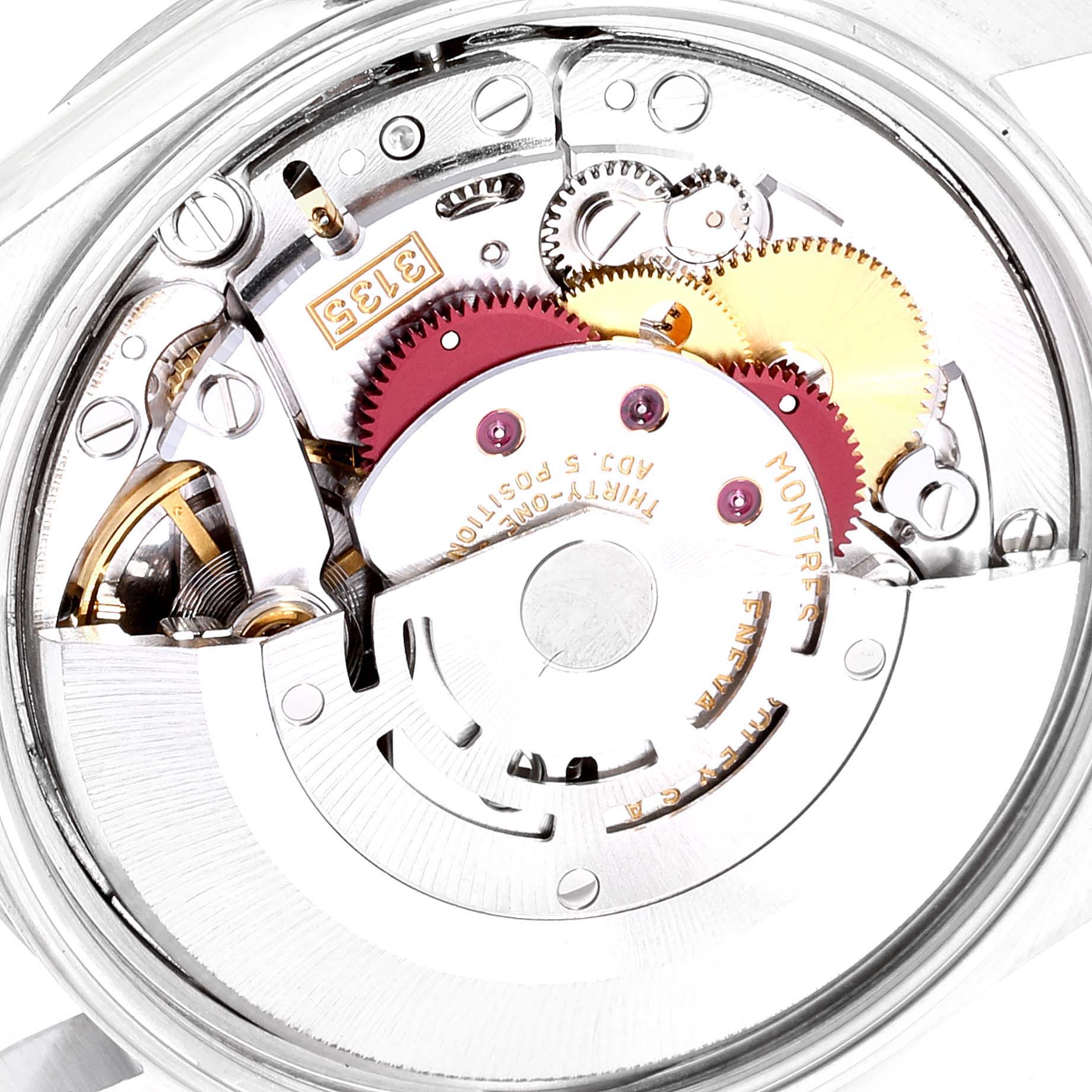 This image shows the movement and internal mechanisms of a Rolex Date 15200 Men's Stainless Steel Black Dial 15200 Men's Stainless Steel Black Dial model watch.