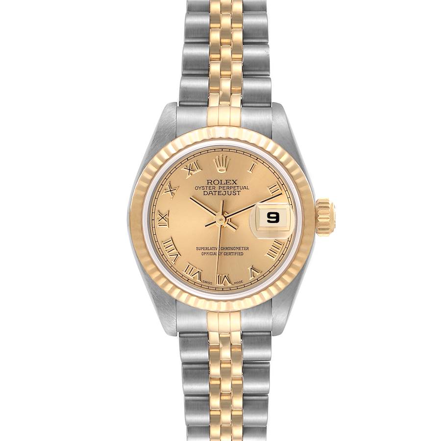 Rolex Datejust Steel Yellow Gold Roman Dial Ladies Watch 79173 Box Papers SwissWatchExpo