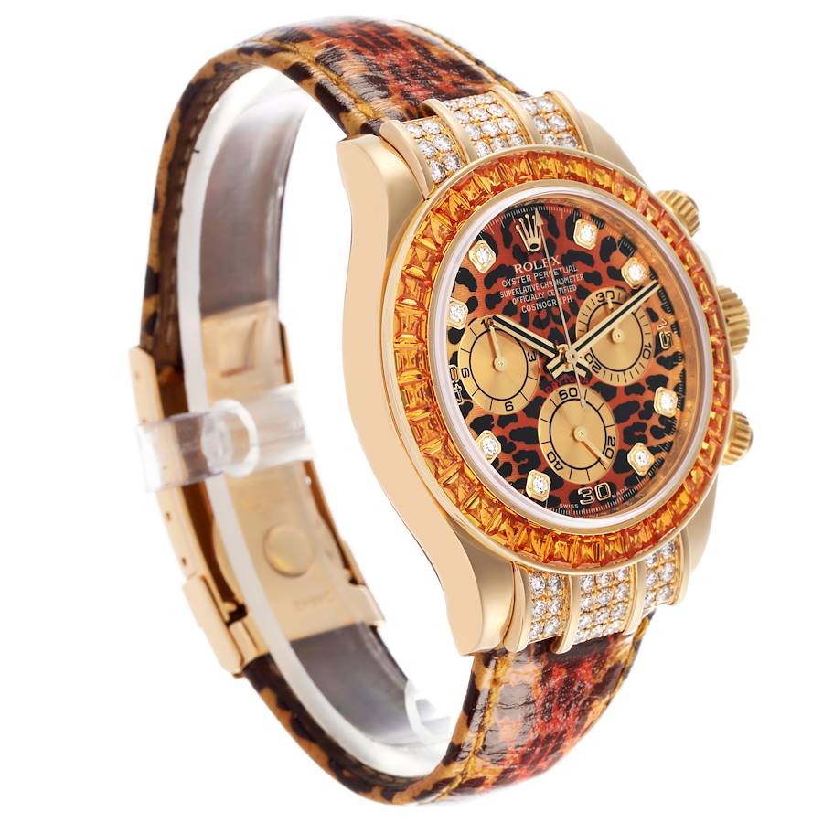 Rolex Leopard Daytona 116598 SACO Yellow Gold Box & Papers