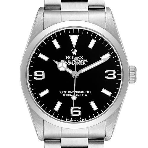 Photo of Rolex Explorer I 36 Steel Black Dial Mens Watch 14270