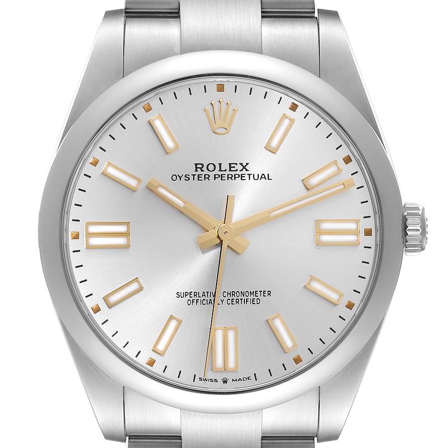 Rolex Oyster Perpetual 41 Silver Dial Steel Mens Watch 124300 Unworn SwissWatchExpo