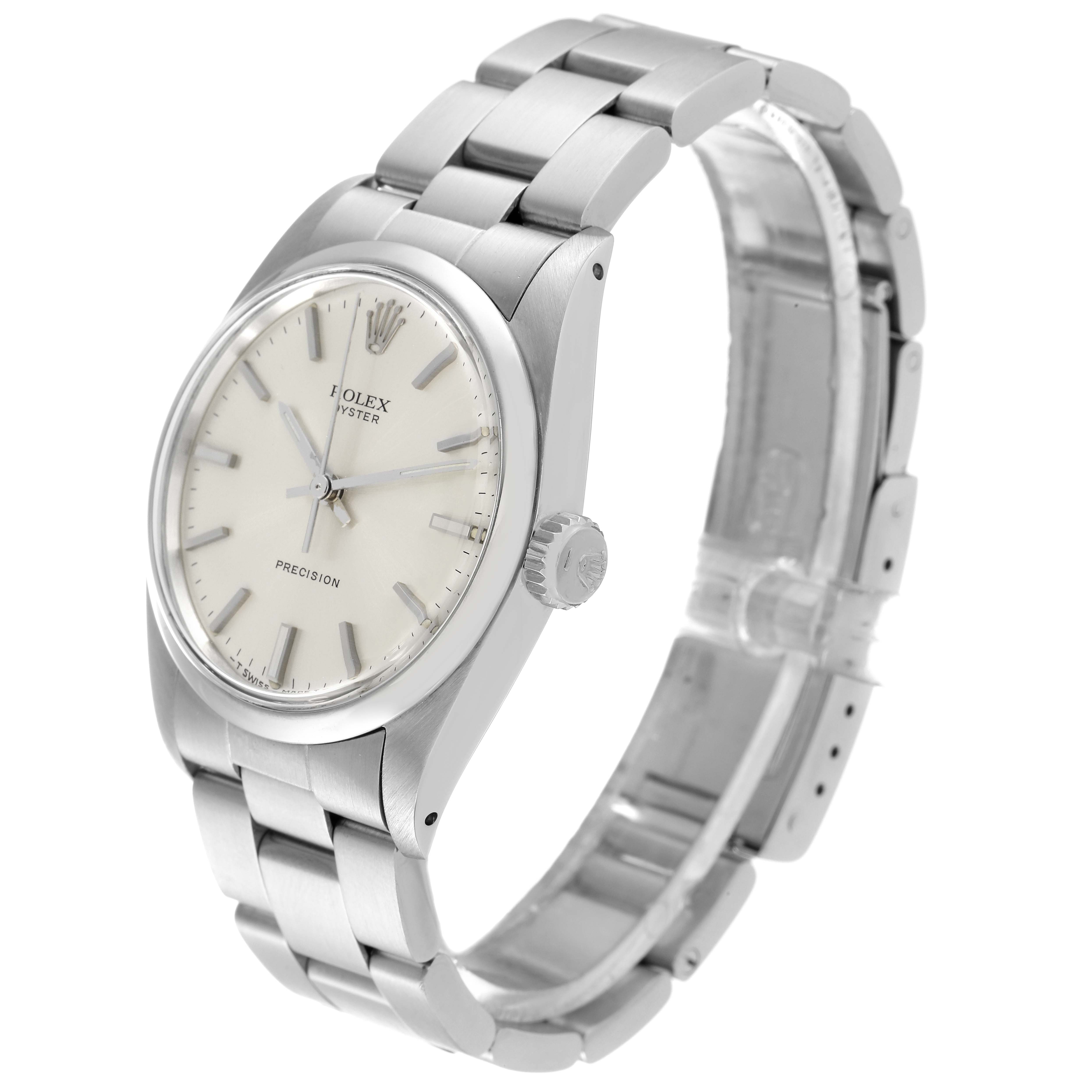 The Vintage Collection Rolex watch is shown at a slight angle, highlighting the dial, bezel, bracelet, and crown.