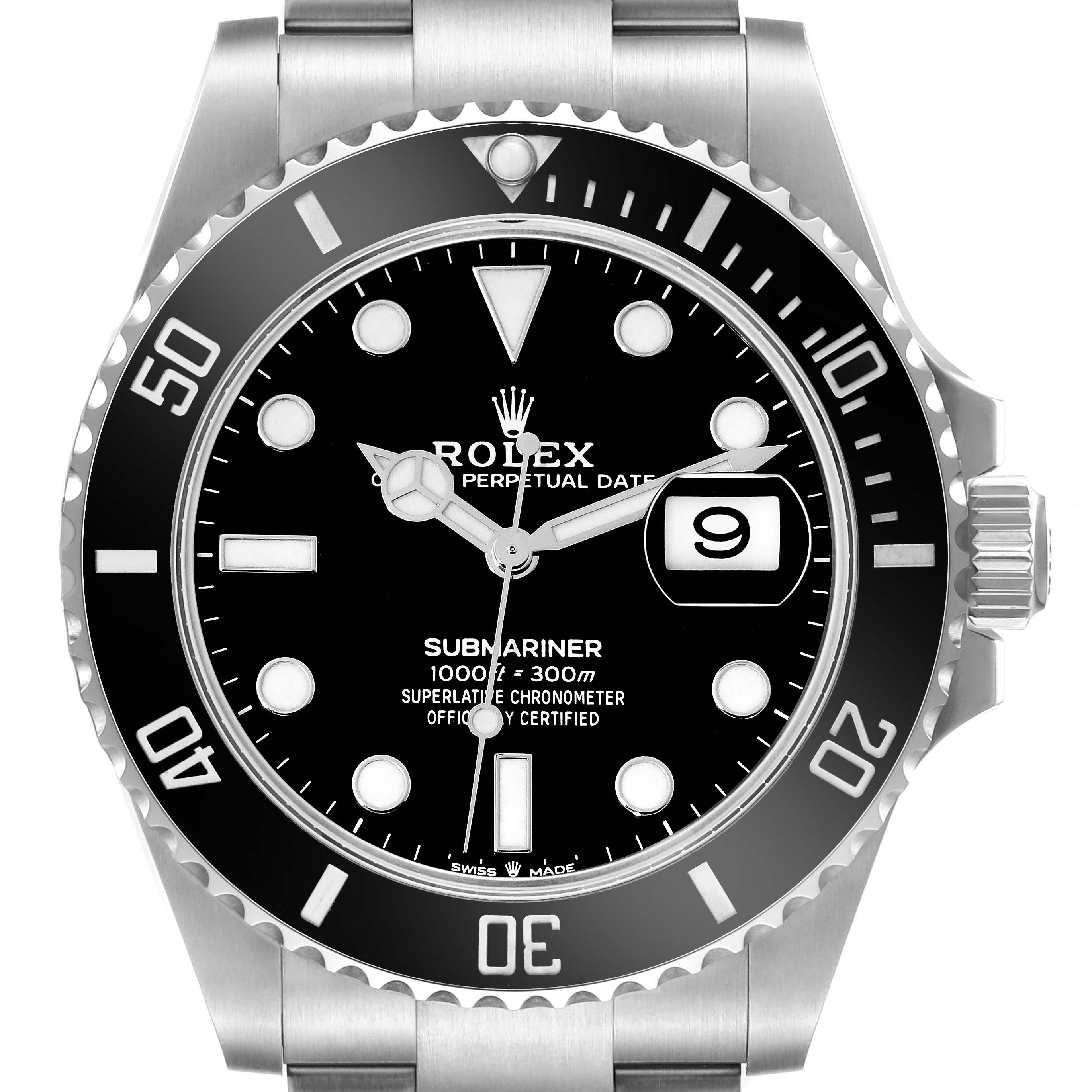 Rolex Submariner Black Dial Ceramic Bezel Steel Mens Watch 126610 Box ...