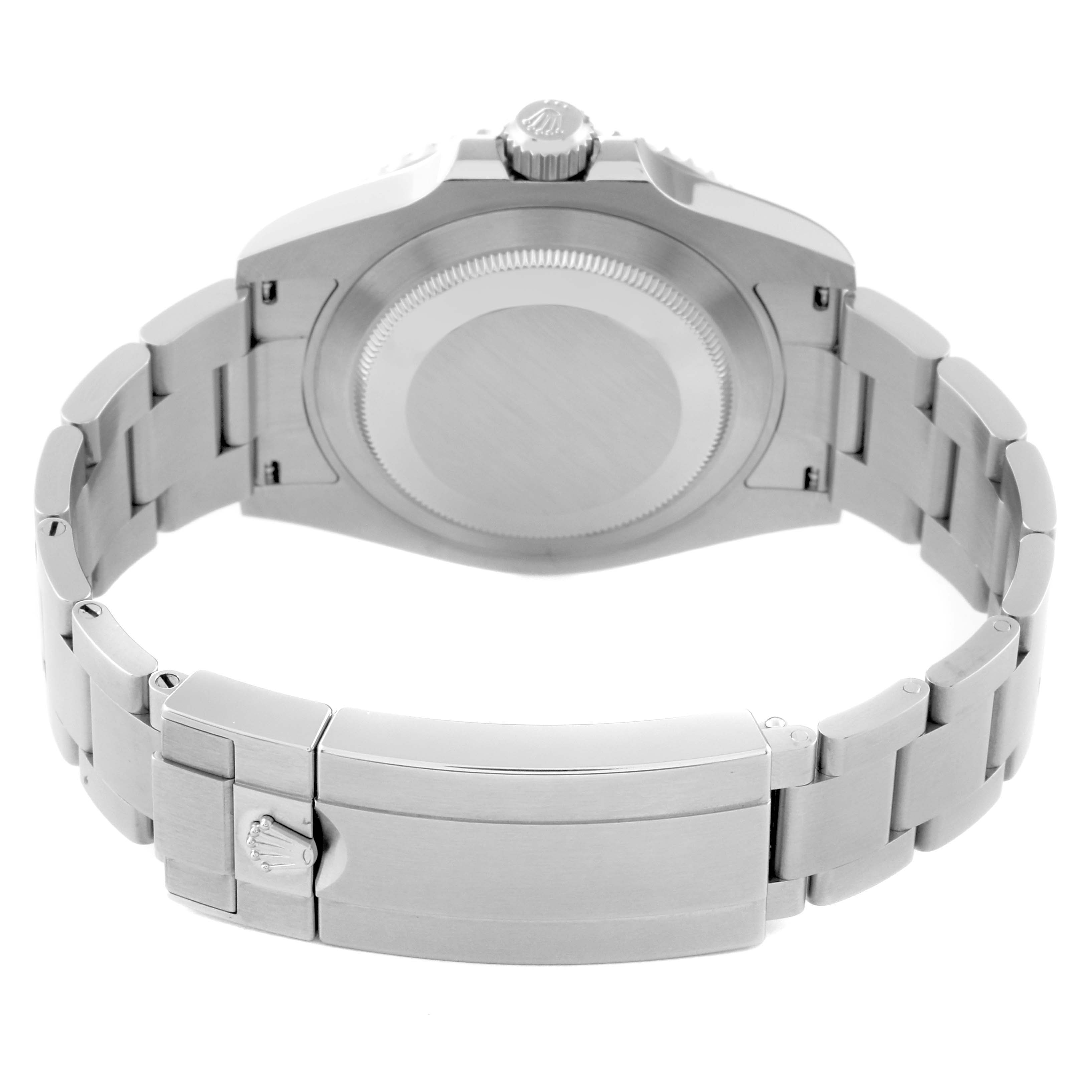 This image shows the back view and metal bracelet of the Rolex Submariner 126610LN Men
s Stainless Steel Black Dial 126610LN Men
s Stainless Steel Black Dial watch.