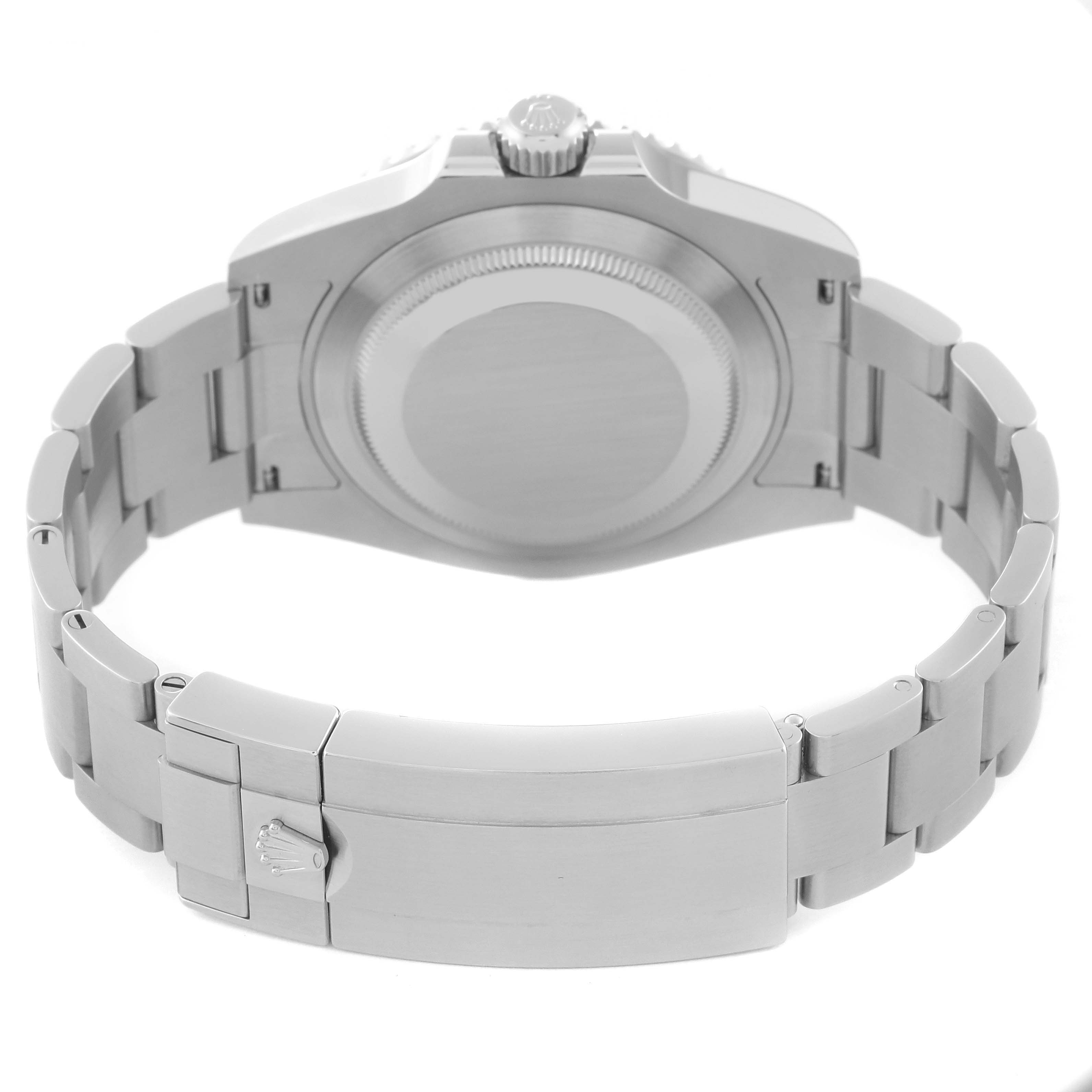 This image shows the back case and bracelet clasp of the Rolex Submariner 126610LN Men
s Stainless Steel Black Dial 126610LN Men
s Stainless Steel Black Dial watch.