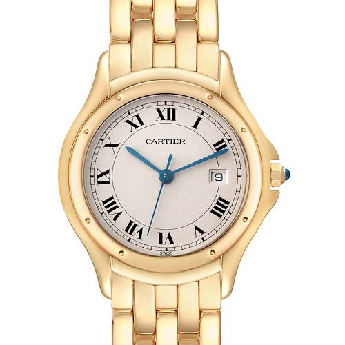 Photo of Cartier Cougar Yellow Gold Silver Dial Ladies Watch 887904