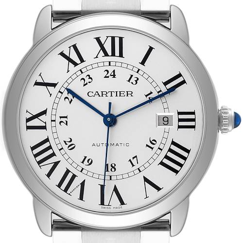 Photo of Cartier Ronde Solo XL Silver Dial Automatic Steel Mens Watch W6701011 Box Papers