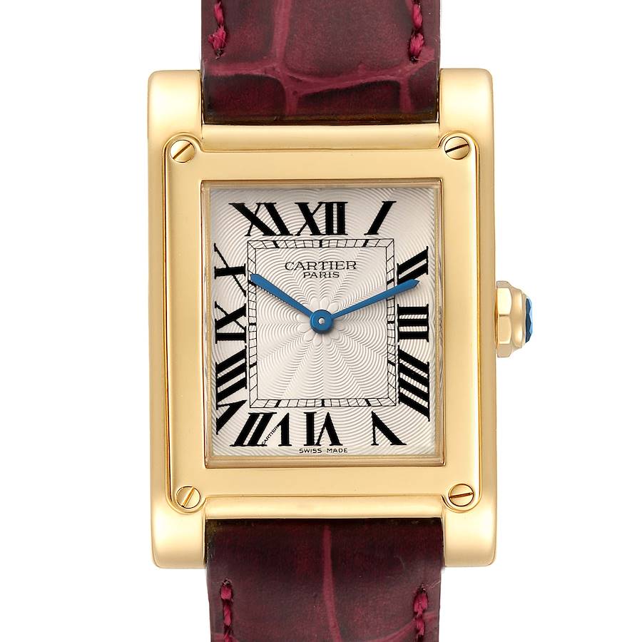 Cartier Tank a Vis Privee CPCP Collection Yellow Gold Mens Watch W1529451 SwissWatchExpo
