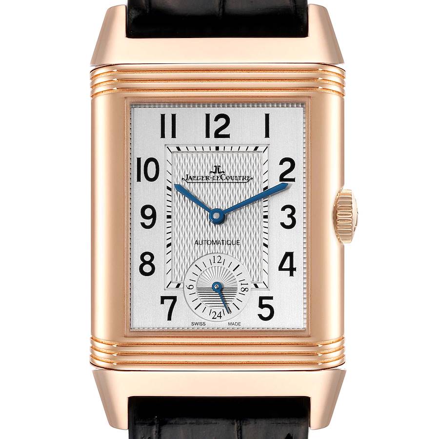 Jaeger LeCoultre Reverso Duoface Rose Gold Mens Watch 215.2.S9 Q3832420 Card SwissWatchExpo