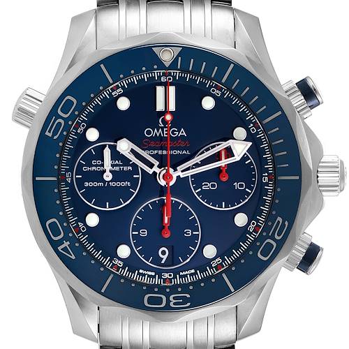 Photo of Omega Seamaster Diver 300M 44mm Blue Dial Watch 212.30.42.50.03.001 Box Card