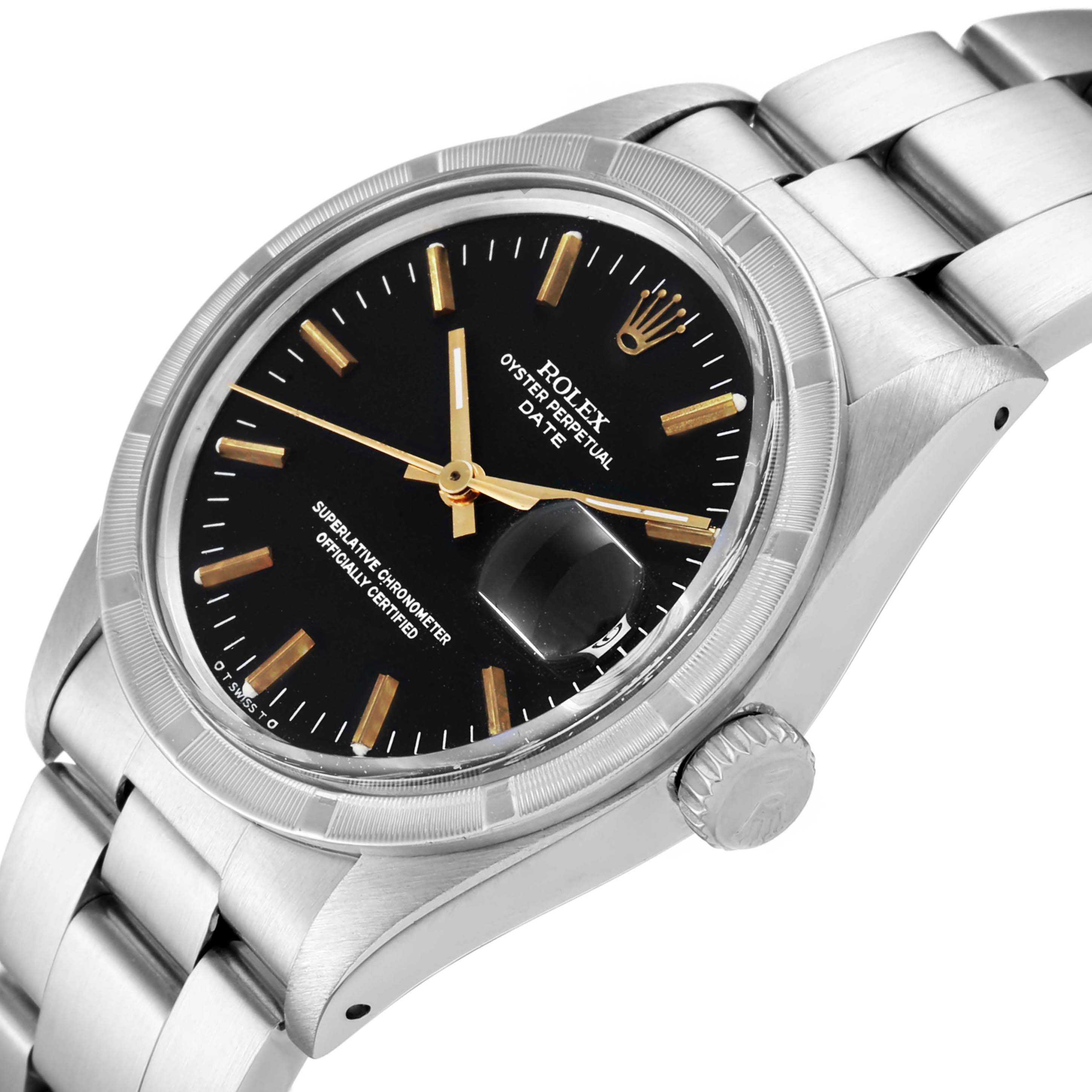 The image shows a close-up angled view of a Vintage Collection model by Rolex watch, featuring the dial, bracelet, and crown.